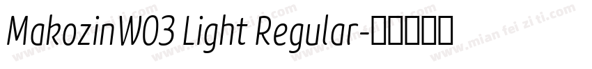 MakozinW03 Light Regular字体转换